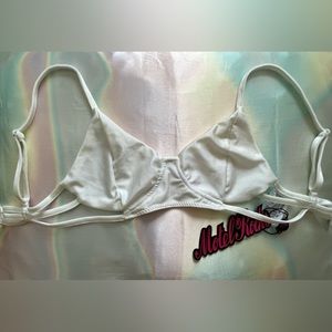 Motel Sunstone Cut Out Bikini in
White - Size Small